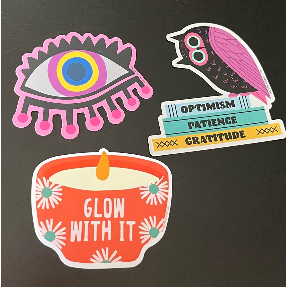 Lot of 3 Vinyl Stickers NWOT